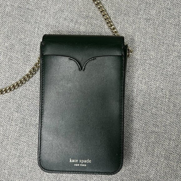 Kate Spade Leather Phone Crossbody Green EUC - Picture 2 of 4